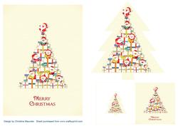 Santa Christmas Tree and Gift Card