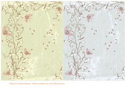 Vintage Butterflies and Vines Backing Sheets