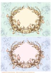 Vintage Floral and Butterfly Frames