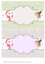 Christmas Frames with Santa and Bells