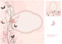 Pink Floral and Butterfly Backing Sheet