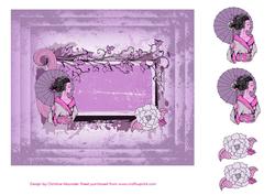 Geisha Floral - Decoupage