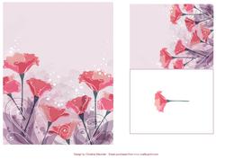 Pink and Lavendar Floral Backing Sheet