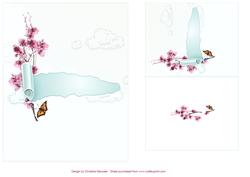 Blossom and Cloud Backing Sheet