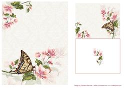 Blossom and Butterfly Backing Sheet