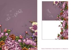 Purple Galore Floral Backing Sheet
