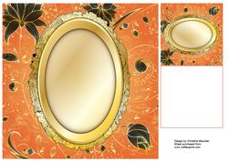 Golden Frame Tangerine Floral Backing Sheet