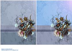 Blue Floral Backing Sheets
