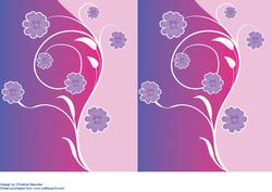 Floral Pink and Blue Backing Sheets