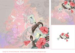 Pink Floral Backing Sheet