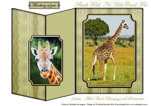 Giraffe No Hole Back Fold Card