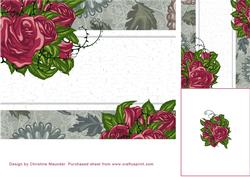 Floral Rose Backing Sheet