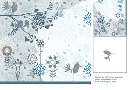 Floral Bird Background