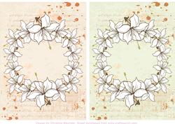 Floral Wreath Backing Sheets