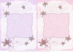 Lavendar and Pink Floral Backing Sheets