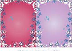 Floral Birds Backing Sheets