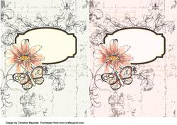 Floral and Butterfly Backing Sheets