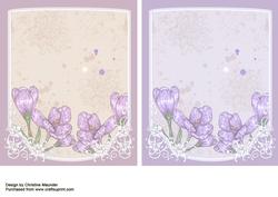 Lavendar and Blue Floral Backing Sheets
