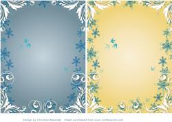 Floral Birds Backing Sheets