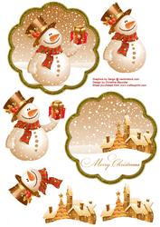 Cd Christmas Decoration - Snowman