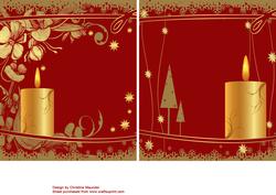 Golden Candle Christmas Backing Sheets