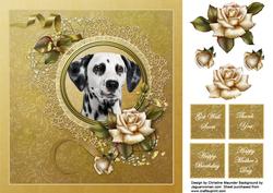 Dalmatian with Roses