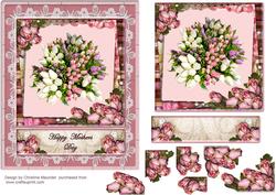 Tulips and Vintage Roses
