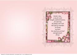 Mother's Day Insert