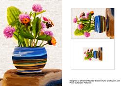 Flowers and Vase Background