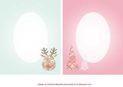 Christmas Reindeer and Trees Inserts