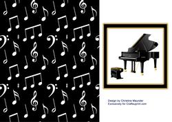 Music Notes Background - Piano