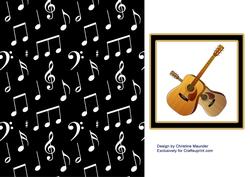 Music Notes Background - Guitars