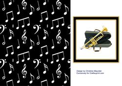 Music Notes Background - Trumpet