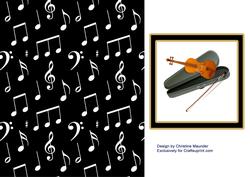 Music Notes Background - Violin