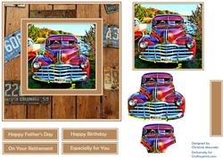 Number Plates - 50's Red Car