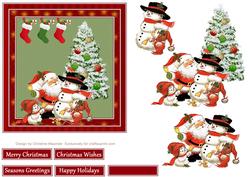 Christmas Santa and Snowman