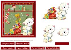 Christmas White Teddy Bear
