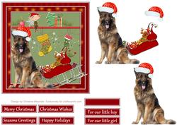 Christmas with German Shepherd