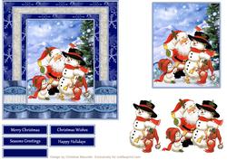 Christmas Snowman and Santa