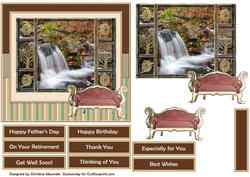 Autumn Waterfall by the Sofa