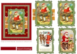 3 in 1 Christmas - Vintage Santa