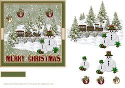 Merry Christmas Snowmen - Train