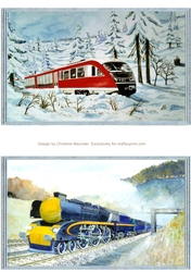 Watercolour Trains