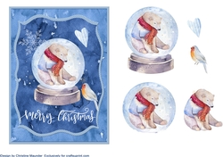 Christmas  Bear Snow Globe