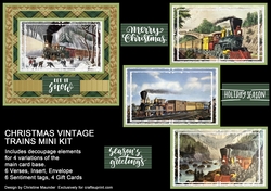 Christmas Vintage Trains Mini Kit