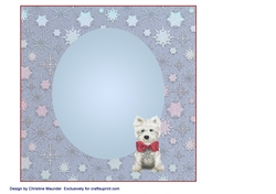 Westie Christmas Insert - Red