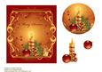 Christmas Candle and Baubles - Decoupage