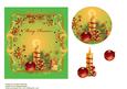 Christmas Candle and Baubles - Decoupage