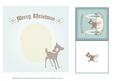 Cute Christmas Deer Insert - Blue