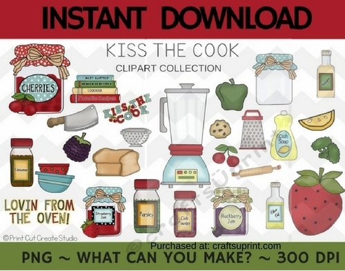 Kiss the Cook Clipart Collection ~ Commercial Use*